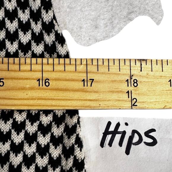 Joie xs black white cashmere sweater wool herringbone academia goth steampunk - Picture 6 of 11